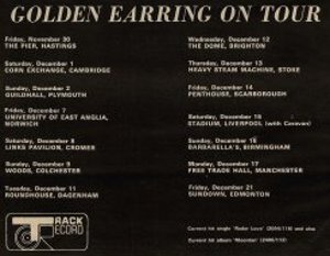Golden Earring tour dates third UK tour